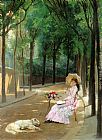 Gustave Leonhard de Jonghe A Lazy Afternoon painting